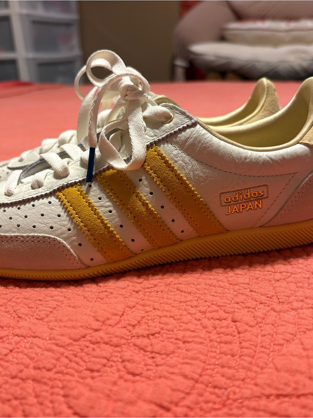 adidas Japan Low-Top Sneakers in White and Yellow